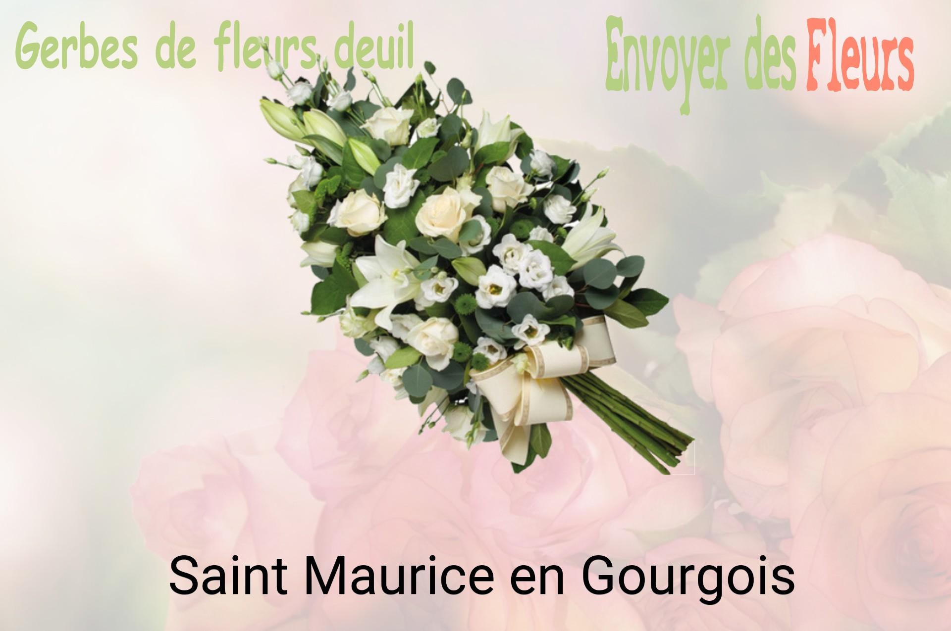 Gerbe de fleurs de deuil livrée à Saint-Maurice-en-Gourgois